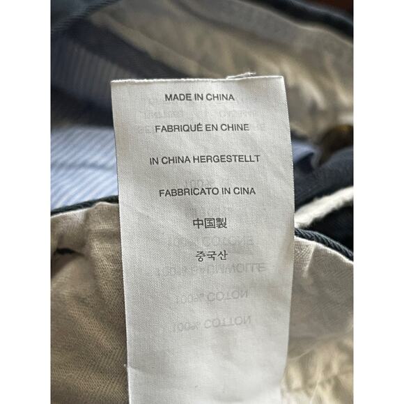 J. Crew Bowery Classic Fit Mens Flat Front Chinos 34x30 Navy - Picture 12 of 13